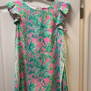 Lilly Pulitzer pink and green romper  size 6